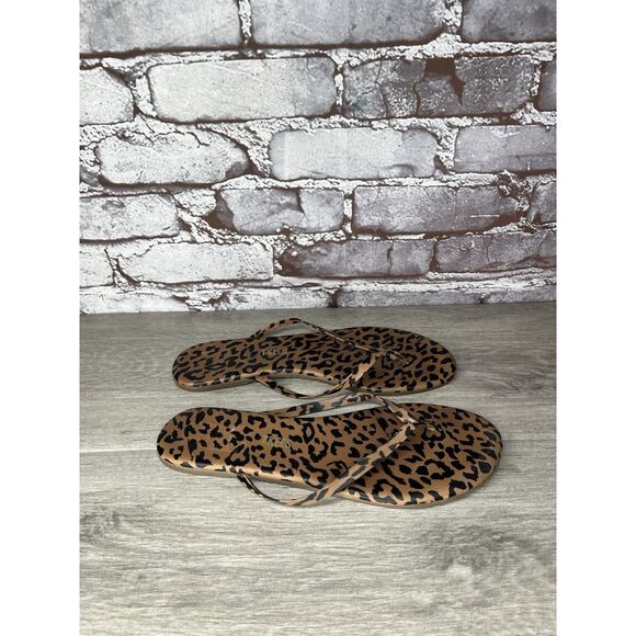 Tkees Studio Exotic Cheetah Print Thong Flip Flops Sandals Women Sz 8M US/39EU - Picture 4 of 16